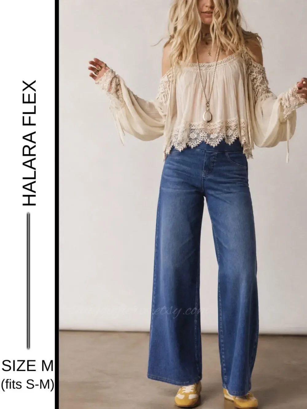 MSRP: $65 | ✨ HALARA FLEX HIGH WAISTED WIDE LEG JEANS – SIZE M (fits S-M)✨